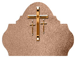 DARAY L 517 CP SH BZ Copper 3 Crosses Shimmer Bronze Background